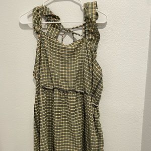 Plus Size  Dress 2x Yellow And Light Green